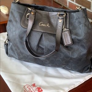 Coach Dark Grey Monogram Bag